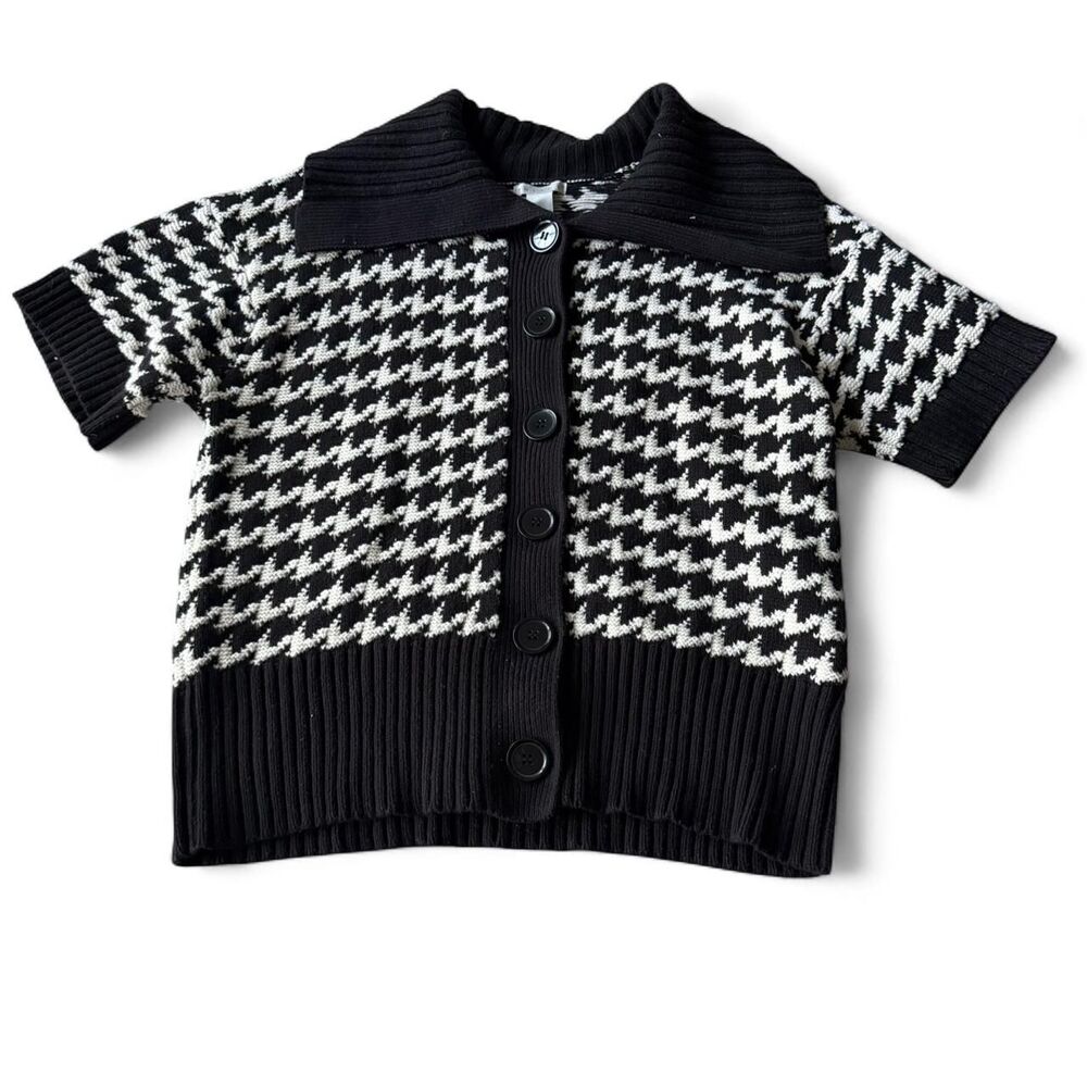 Vintage Tweeds houndstooth knit cardigan